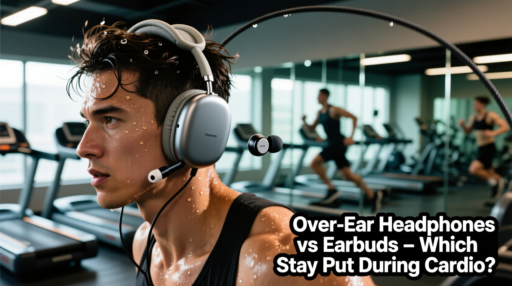 over ear headphones vs earbuds for gym which stays on better during cardio