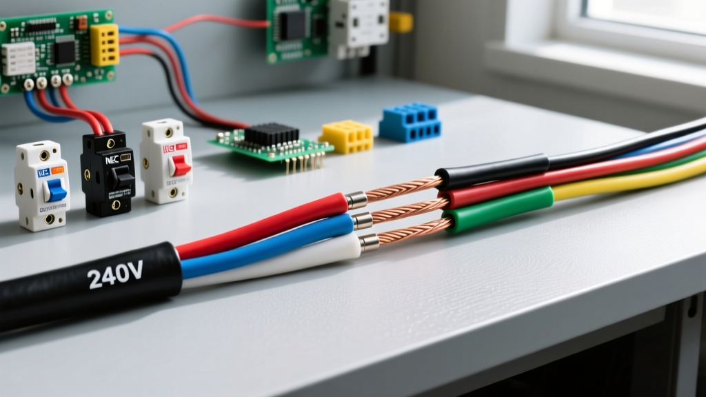 240V Wiring Colors Explained: NEC Code, Cable Types, and Common Mistakes