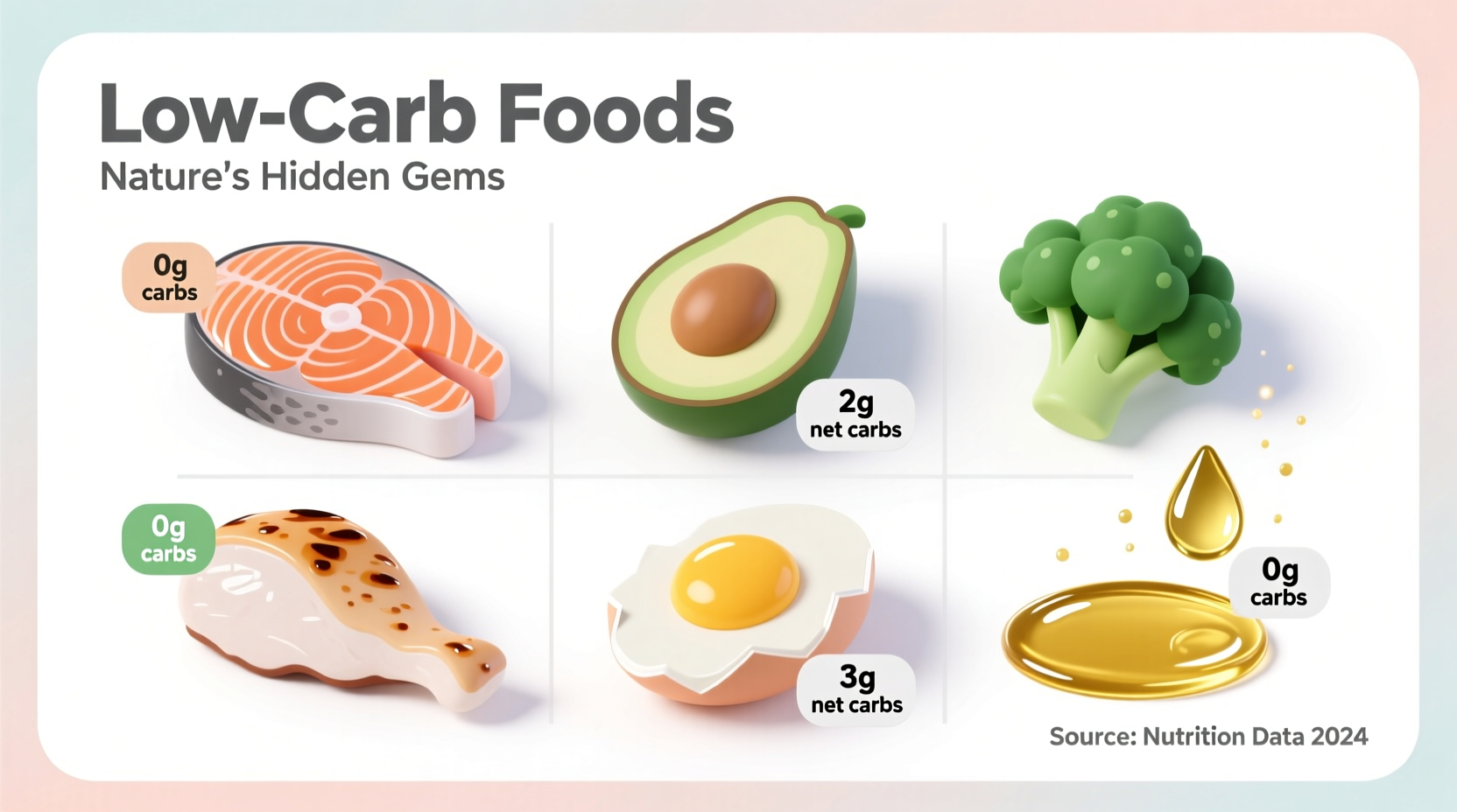 what foods don t have carbs