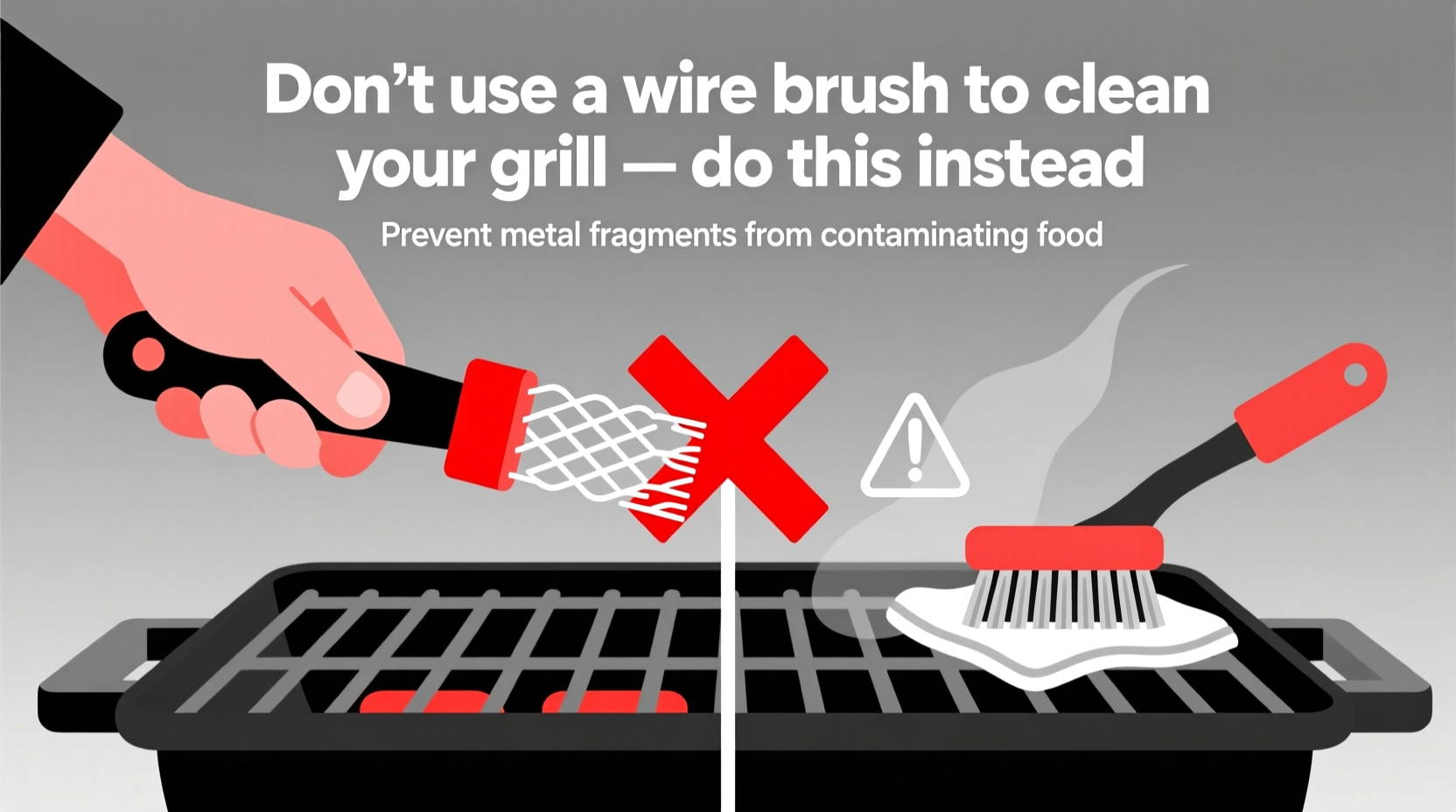 dont use a wire brush to clean your grill do this inst