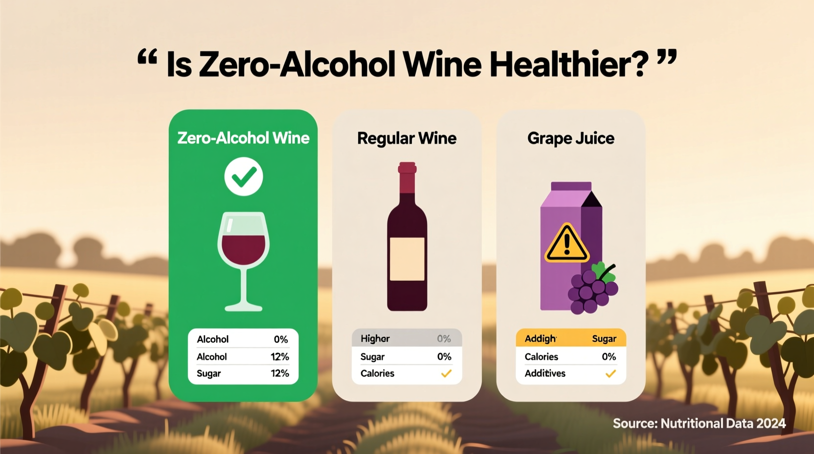 is zero alcohol wine healthier than regular or just expensive grape juice