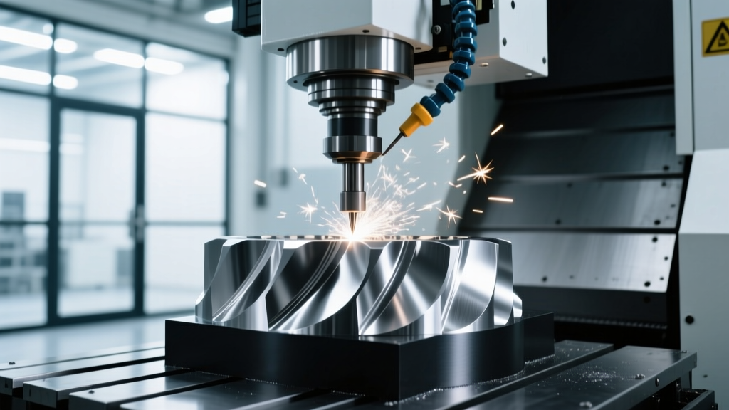 Five-axis CNC tool grinder machining a custom shaper cutter profile from a solid carbide blank in a climate-controlled facility