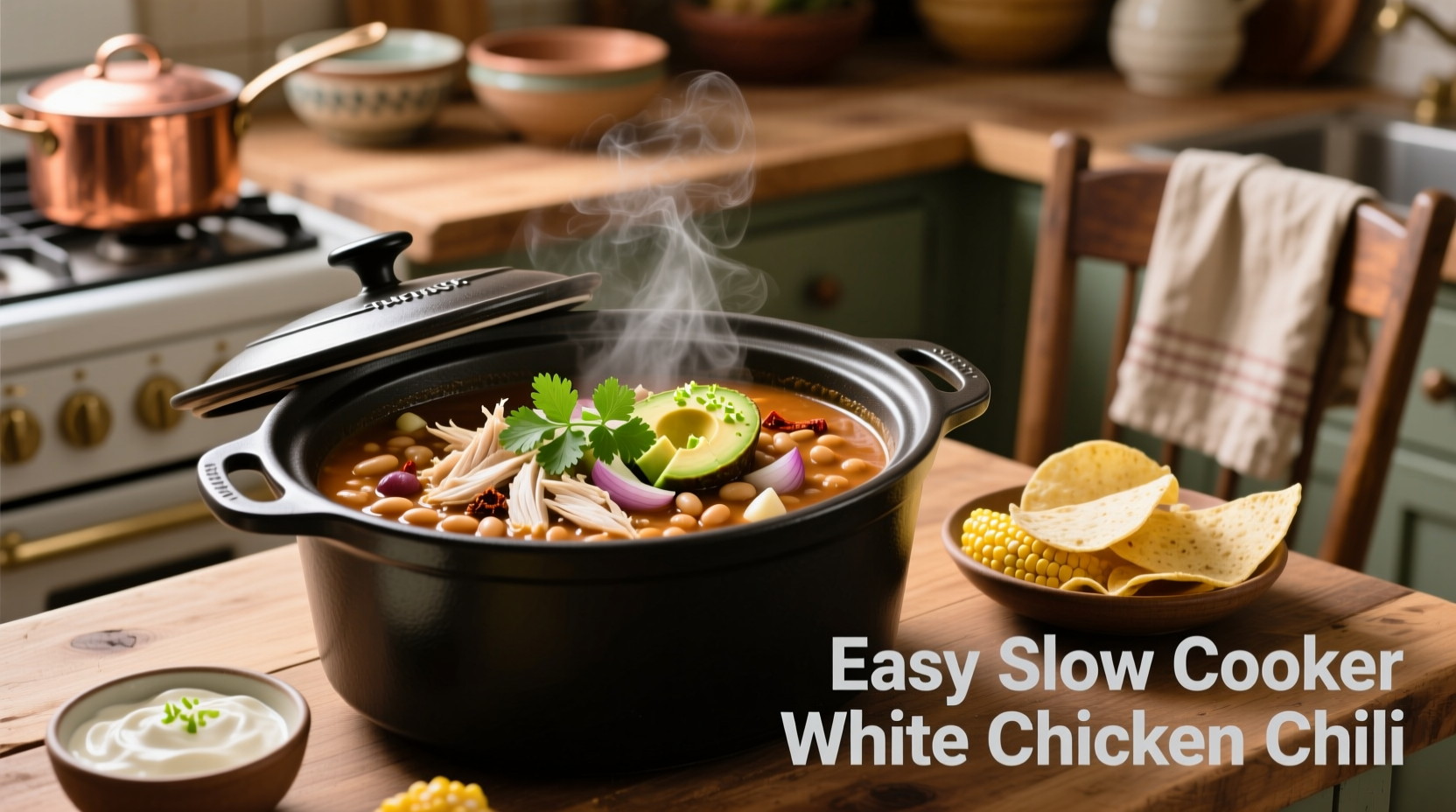easy slow cooker white chicken chili