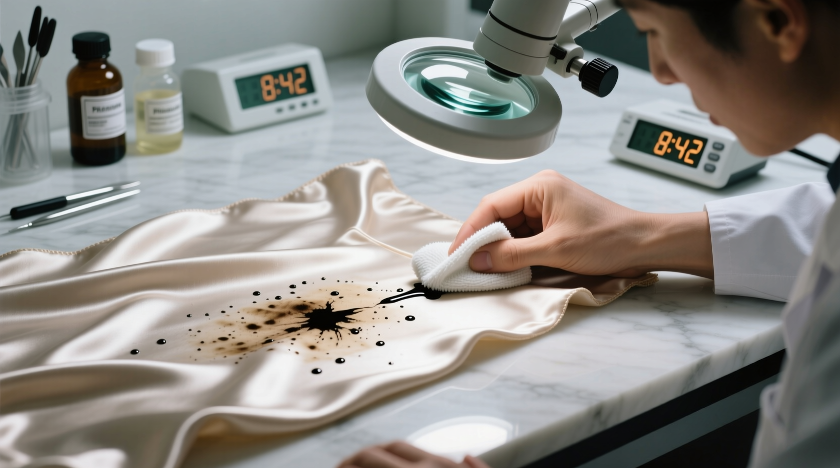 how to remove permanent eyeliner from satin pillowcases