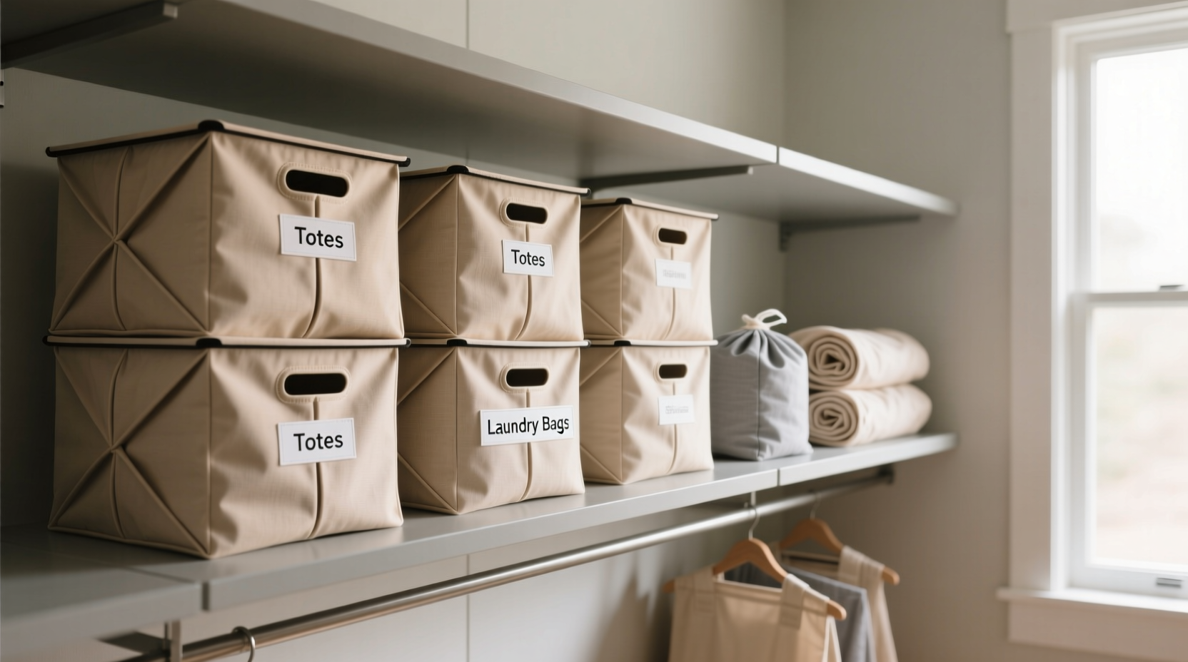 closet organization tips for totes laundry bags