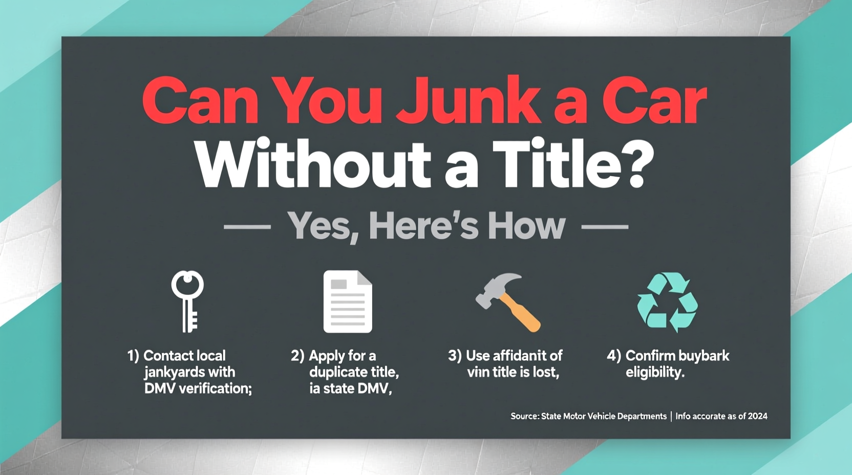 can you junk a car without title