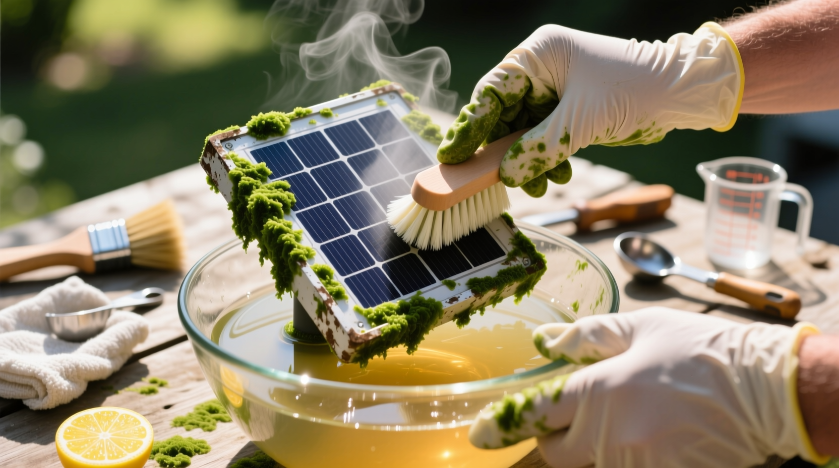 eco friendly cleaning tips remove algae with citric acid