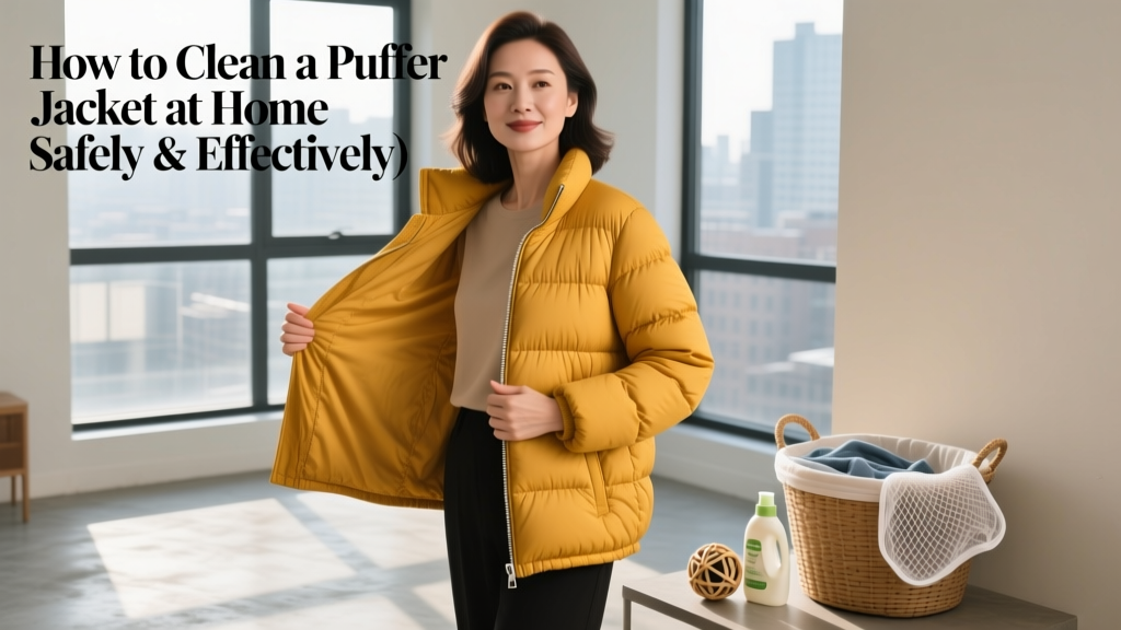 How to Clean a Puffer Jacket at Home (Safely & Effectively)