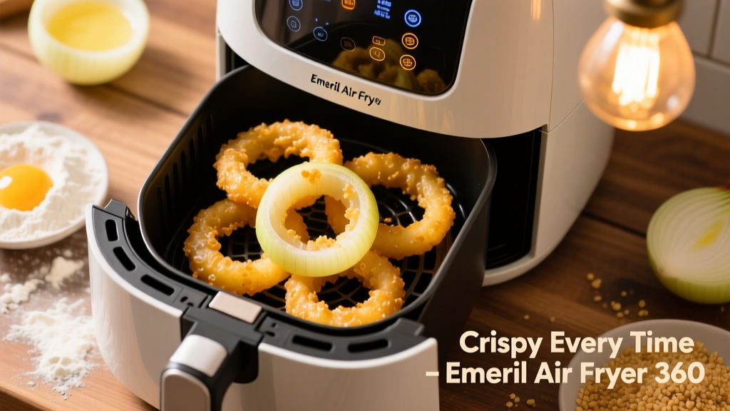 Crispy Onion Rings in Emeril Air Fryer 360