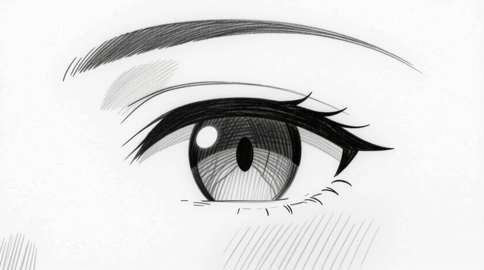 how to draw anime eyes step by step for beginners with pencil shading