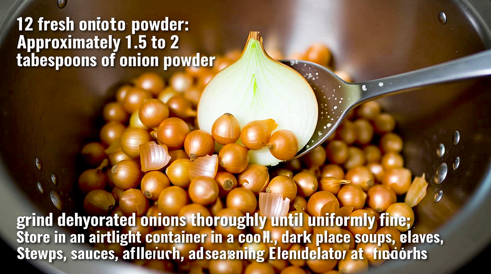 converting 12 onion to powder how much to use