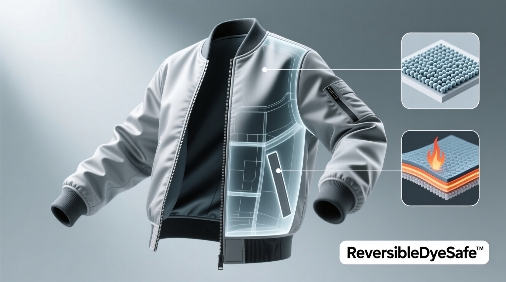 how to clean a reversible bomber jacket safely