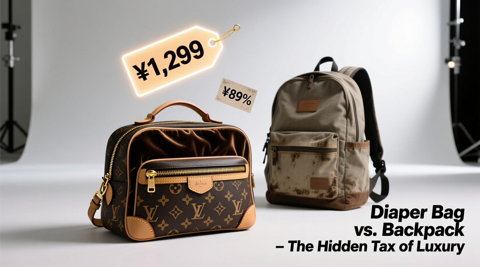 luxury diaper bag vs regular backpack is the diaper label adding a price tax