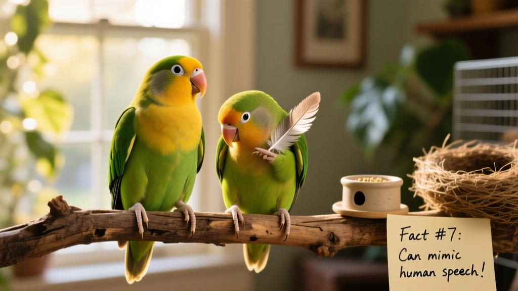 Two Fischers lovebirds hanging out
