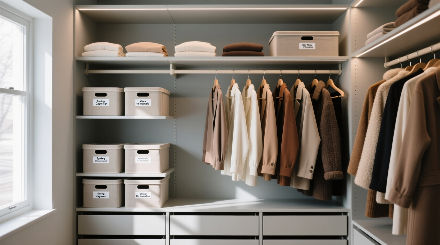closet organization tips for seasonal layering