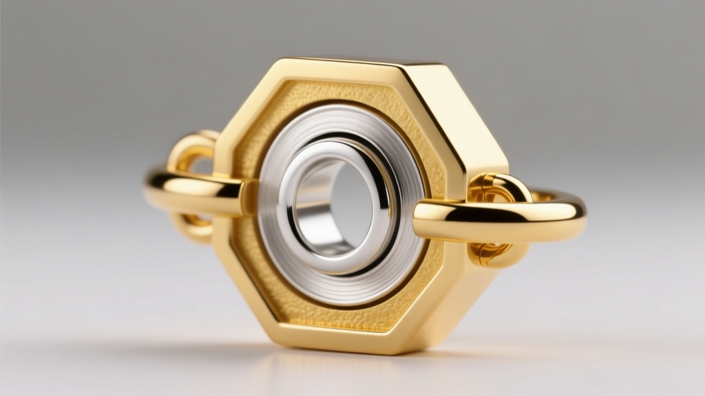 Cross-section diagram style photo of a gold-bonded pendant bail, revealing the 925 silver core and thick outer layer of 14k gold.