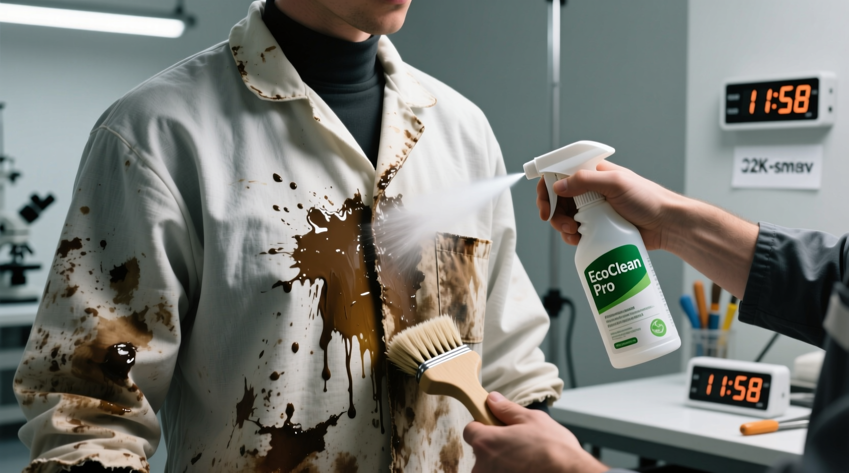how to remove dried paint from artist smocks