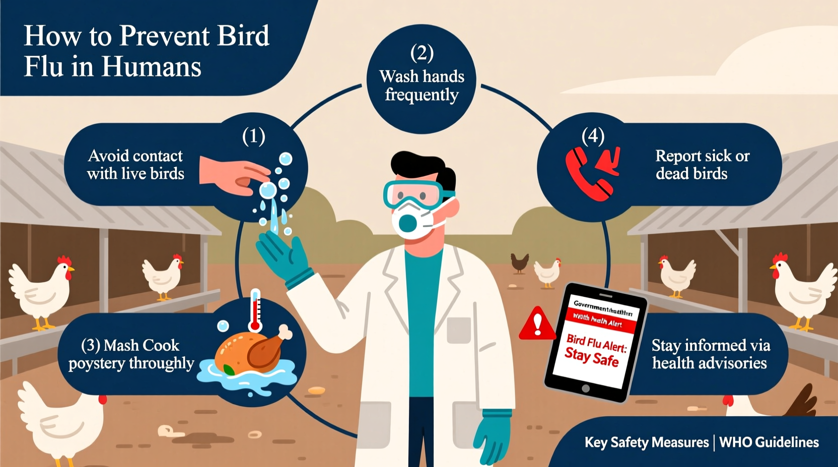 how to prevent bird flu in humans
