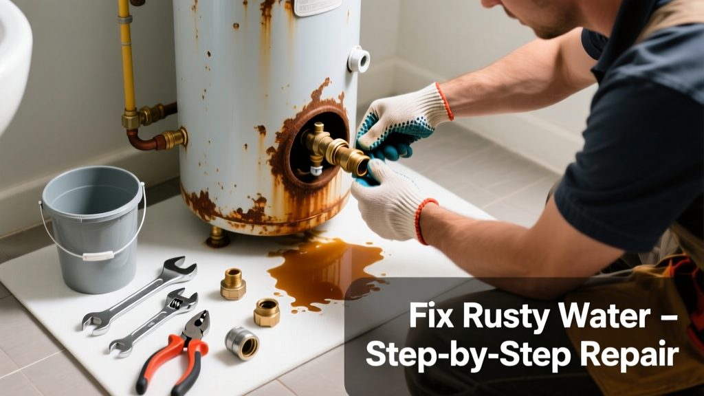 Fix Rusty Water from Water Heater in Bathroom