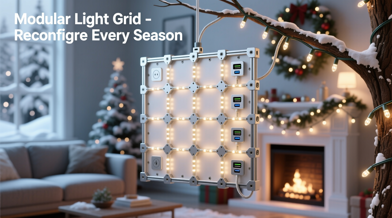 how to build a modular christmas light grid for easy reconfiguration each season