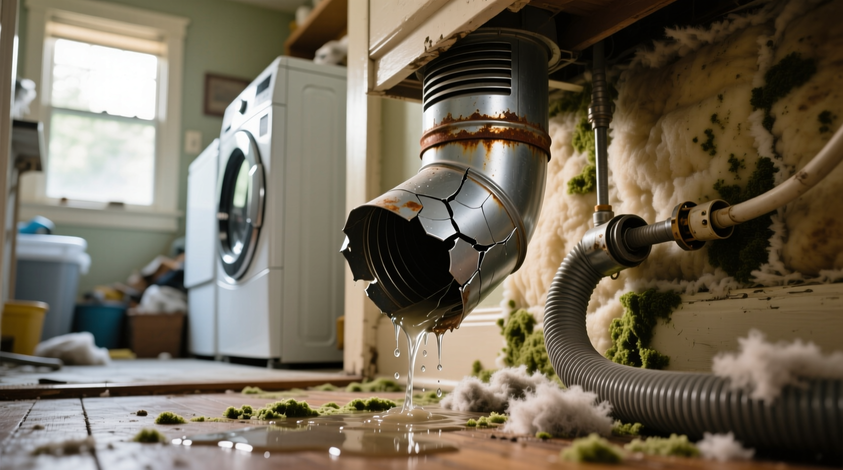 signs of leaking dryer vent and how to fix