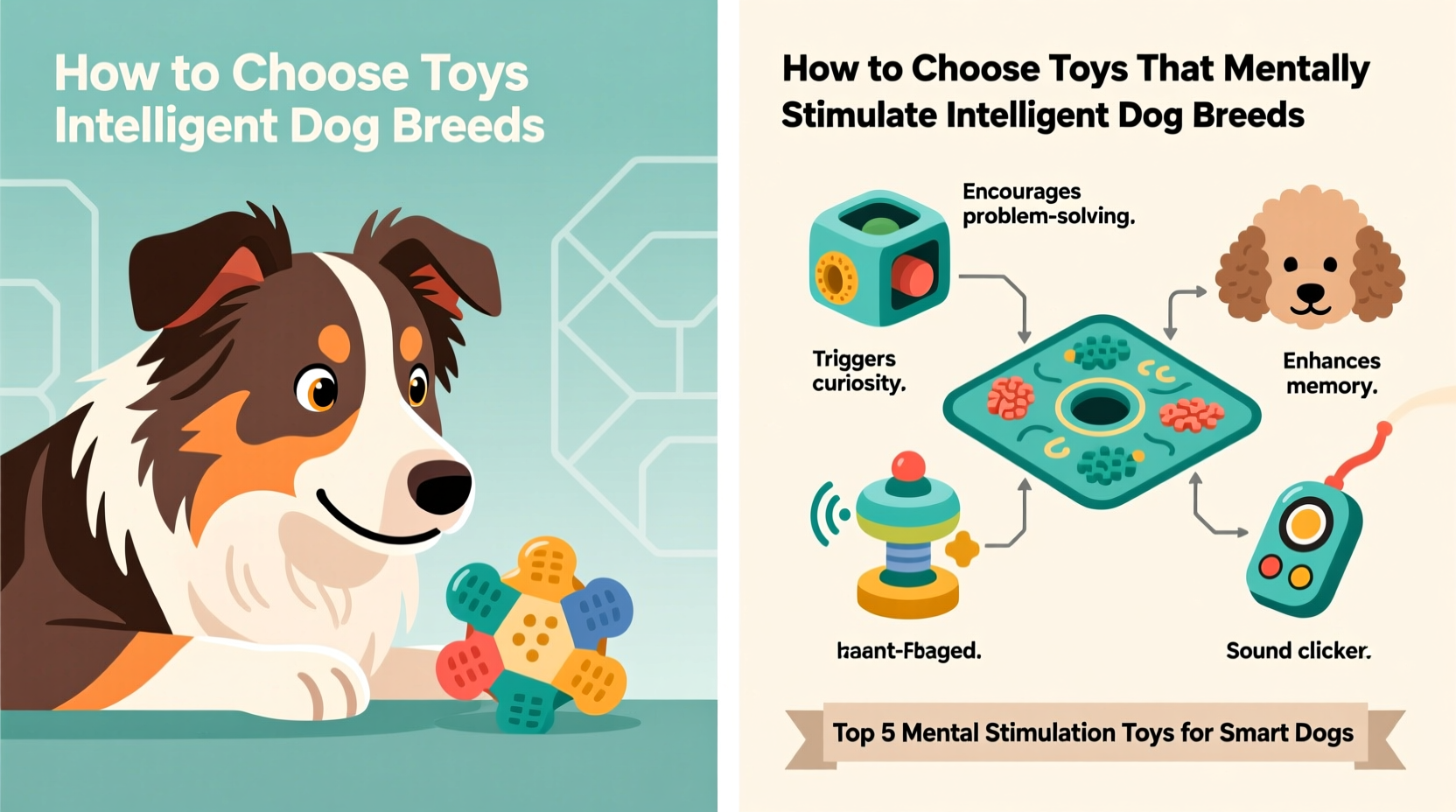 how to pick toys that mentally stimulate intelligent dog breeds