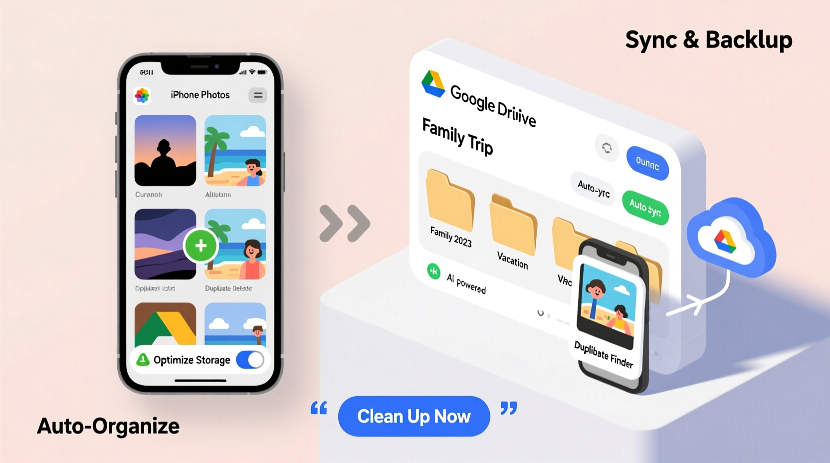 how to declutter digital photos on iphone and google drive efficiently