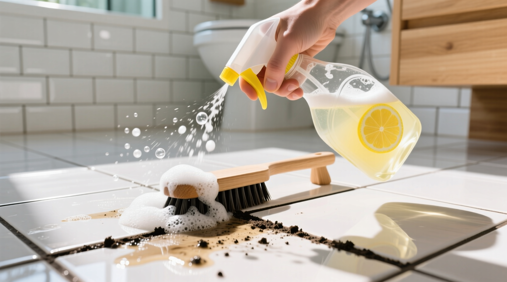 viral diy grout cleaner
