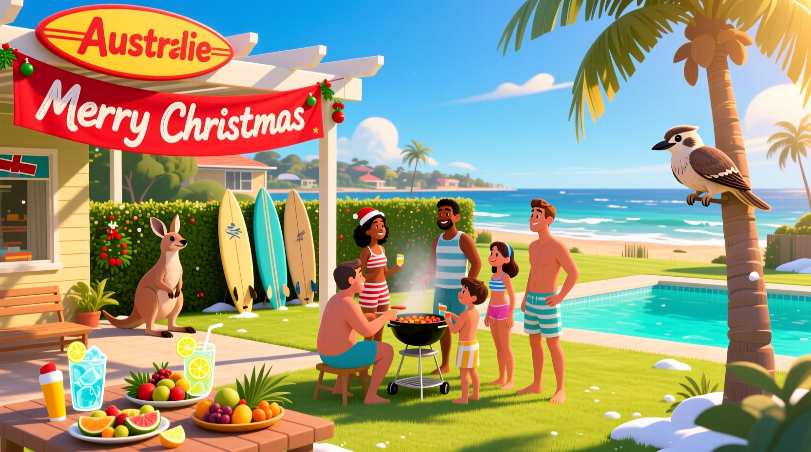 how do australians say merry christmas