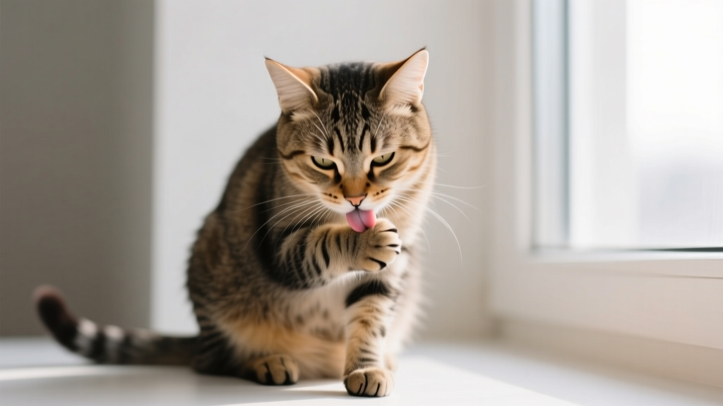 When cats behavior for grooming isn’t just ‘cleaning’