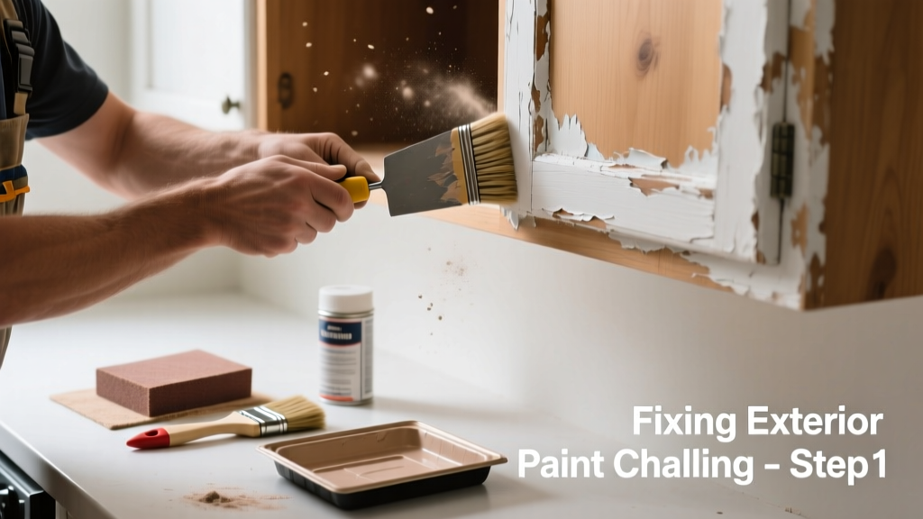 Fixing Exterior Paint Chalking in the Kitchen