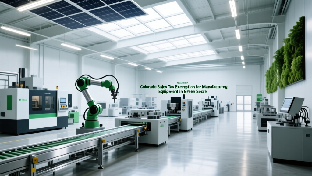 Colorado Sales Tax Exemption for Manufacturing Equipment in Green Tech
