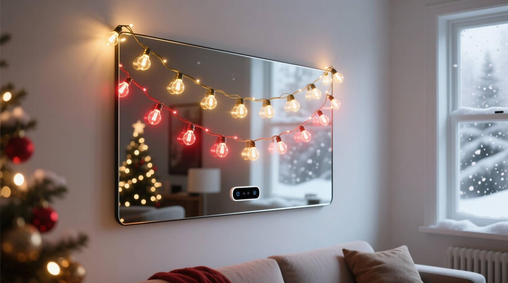 can smart mirrors display virtual christmas lights and how immersive is it