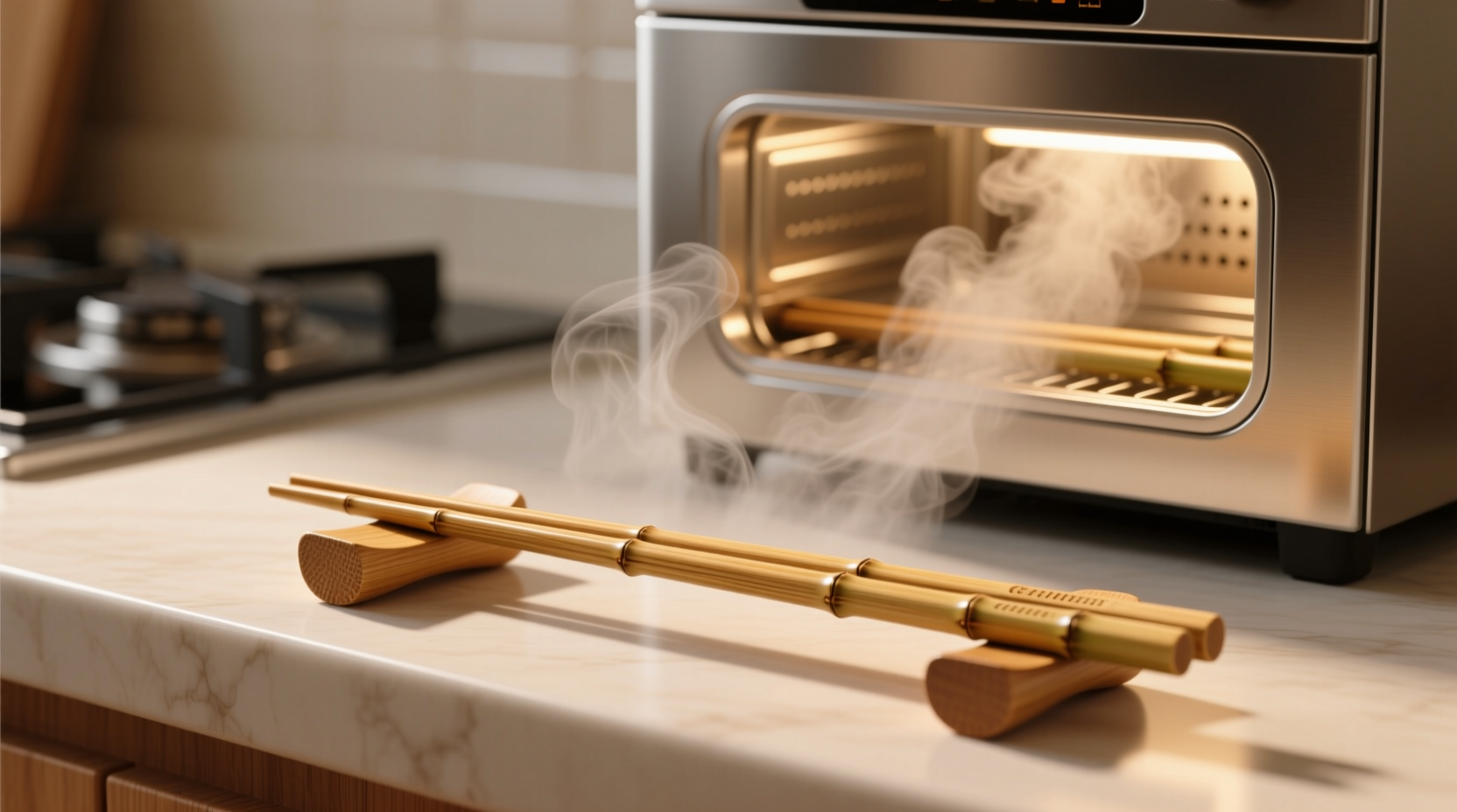 eco friendly cleaning steam sanitize bamboo rests