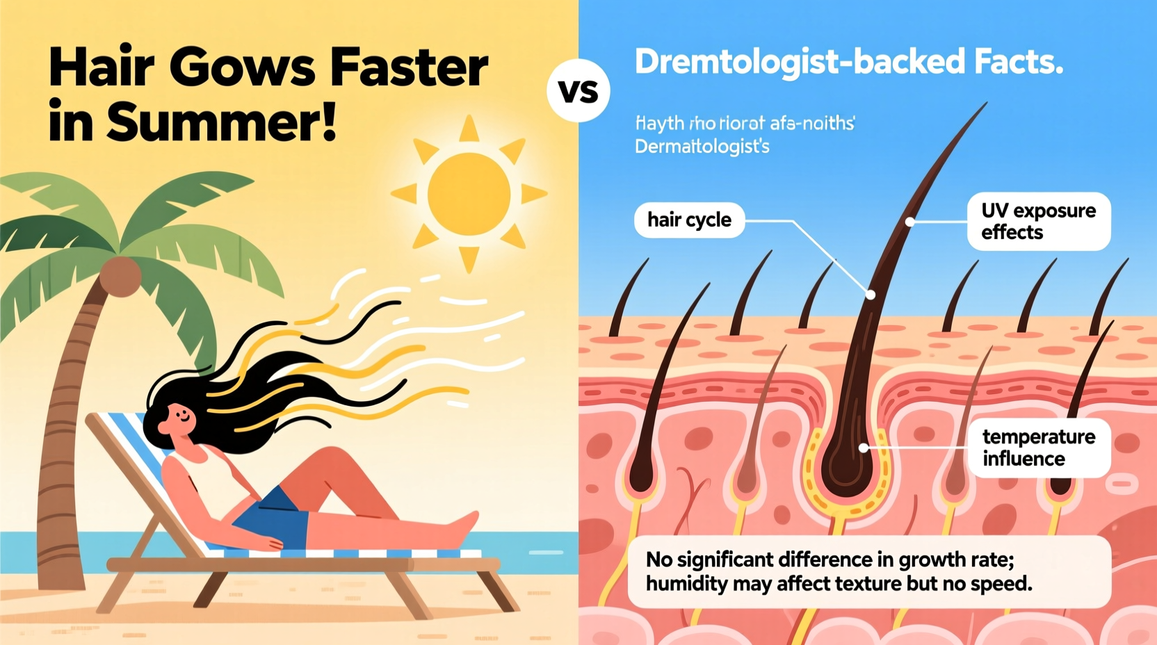 does hair grow faster in summer myths vs dermatologist insights