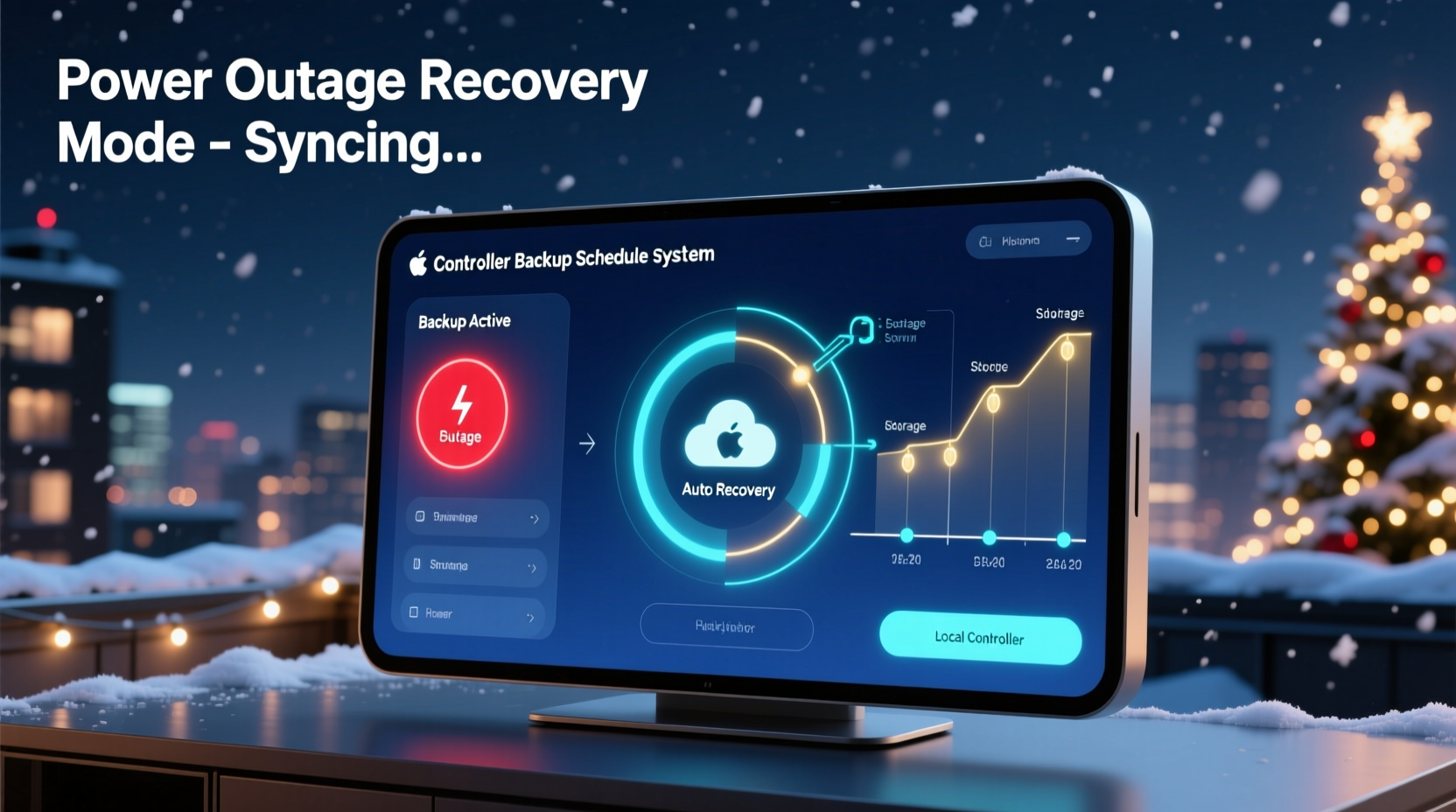 christmas light controller backup schedule sync for power outage recovery