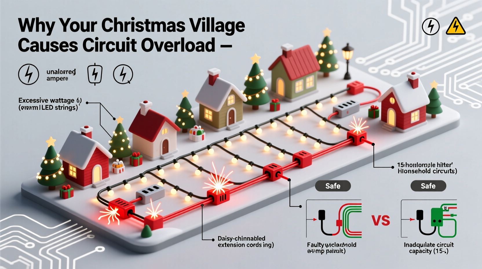 why is my christmas village setup causing circuit overload solutions explained
