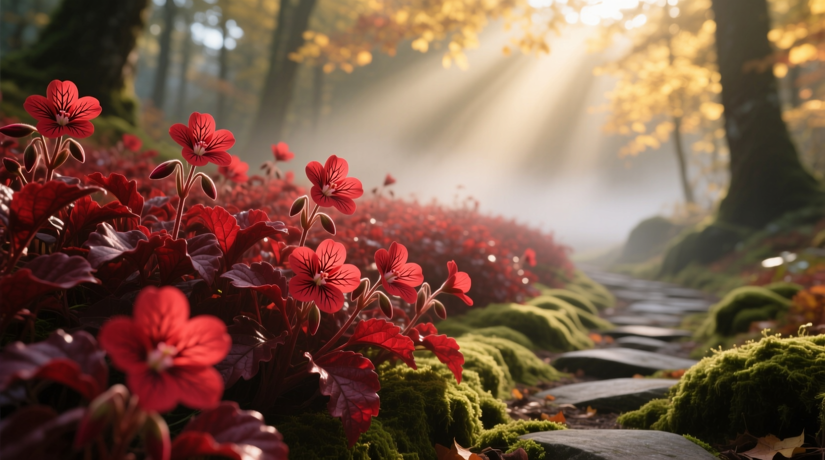 red leaf perennial flowers