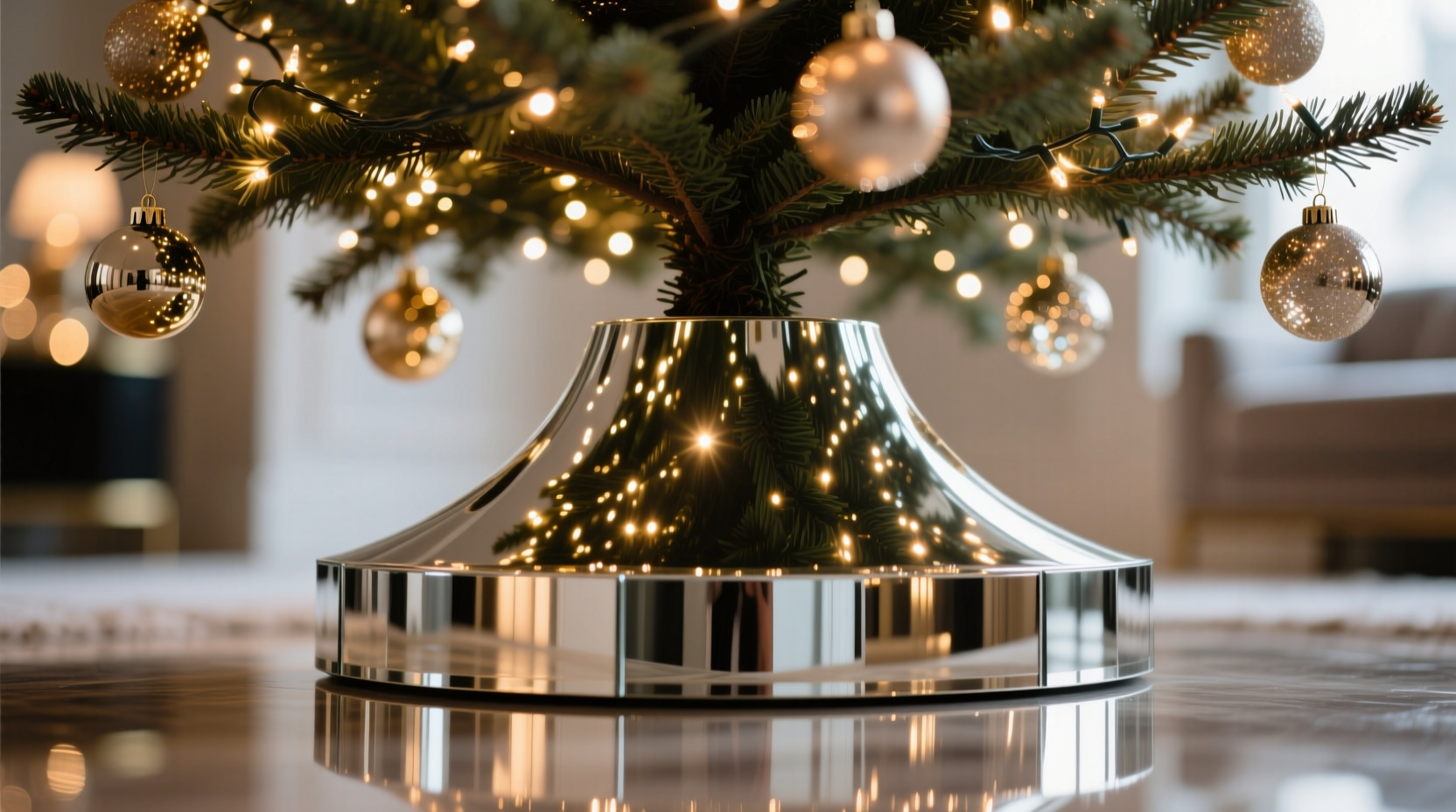 is a mirrored christmas tree base a practical way to reflect more light and sparkle
