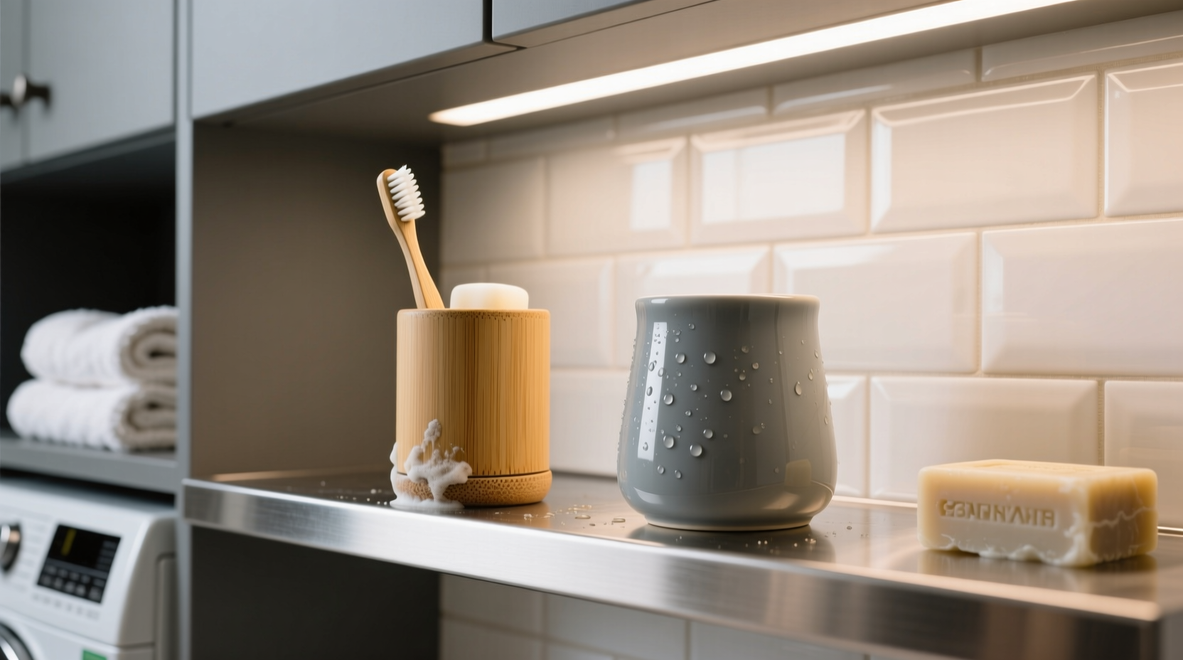 bamboo vs ceramic toothbrush holder soap scum resistance