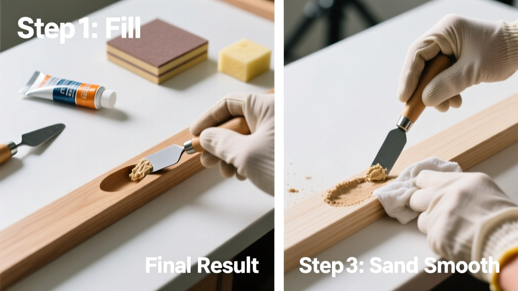 How to Fill a Wood Gouge in Furniture or Trim
