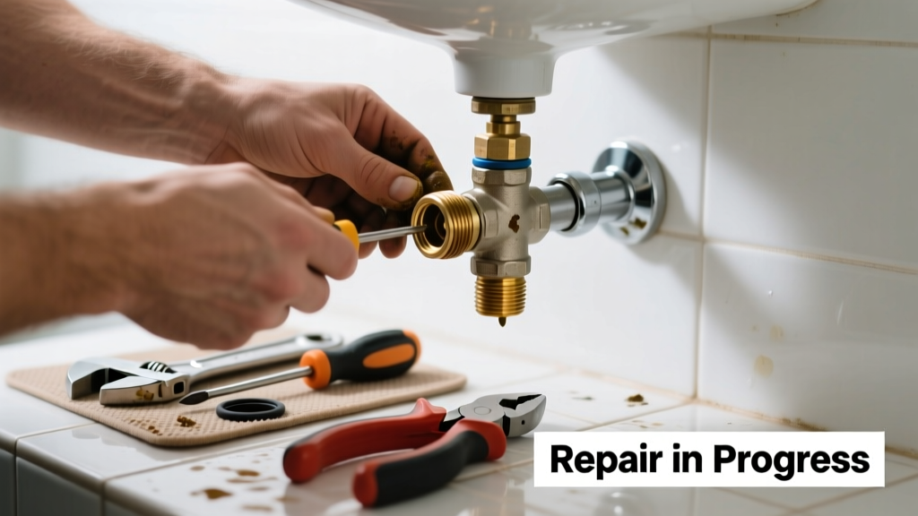Fixing a Stuck Ball Valve in the Bathroom