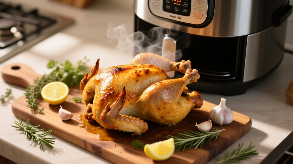 Whole Chicken in Instant Pot Air Fryer: Crispy & Juicy
