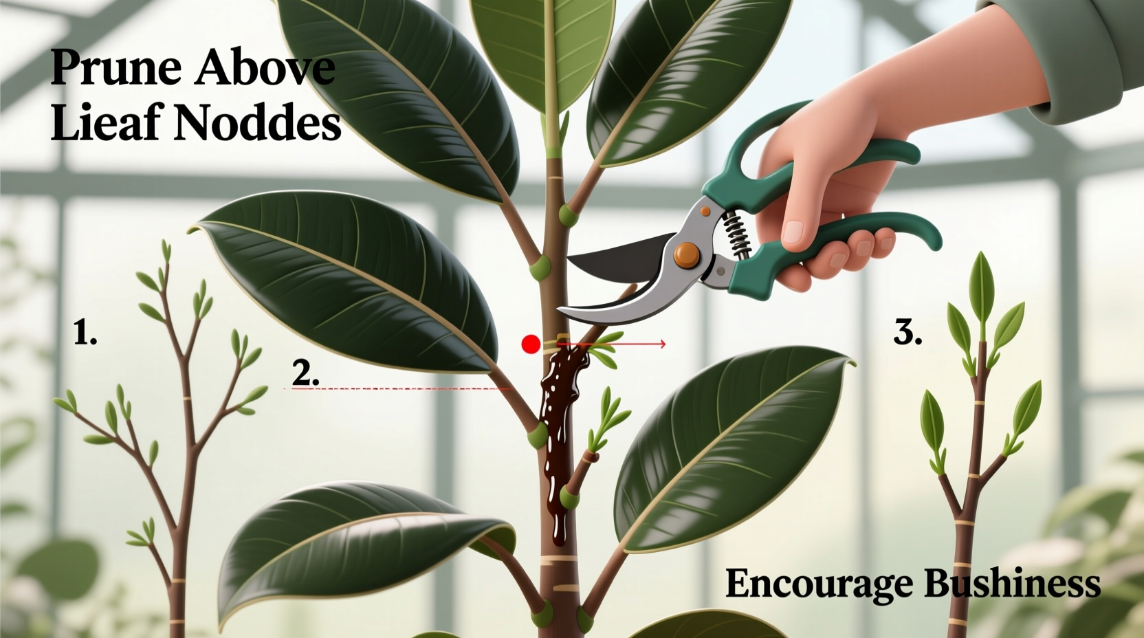 Prune Rubber Plants for Bushy Growth (2026)