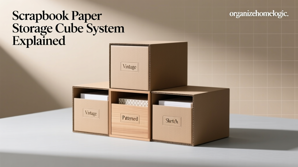 Scrapbook Paper Storage Cube System Explained