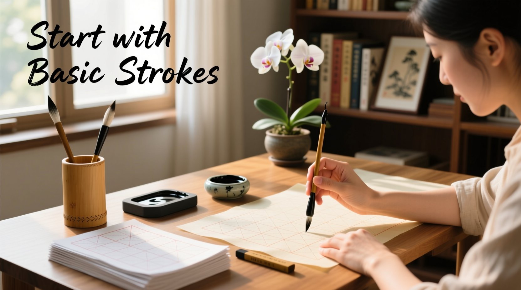 how to teach yourself calligraphy at home with basic tools