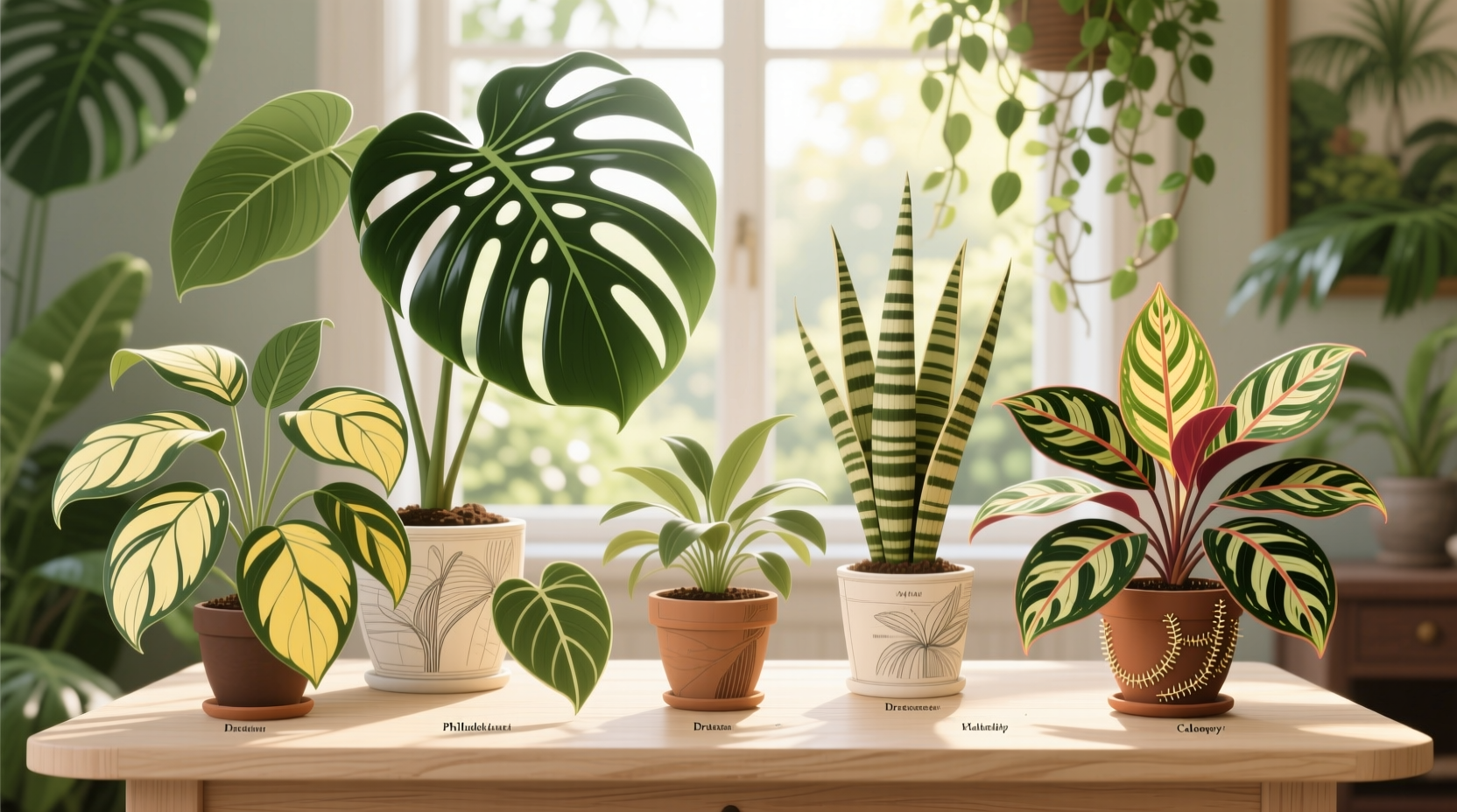 tropical house plants identification