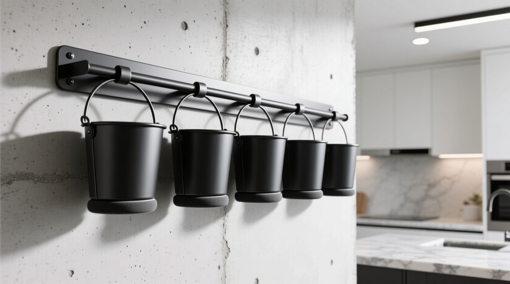hanging buckets organization rack
