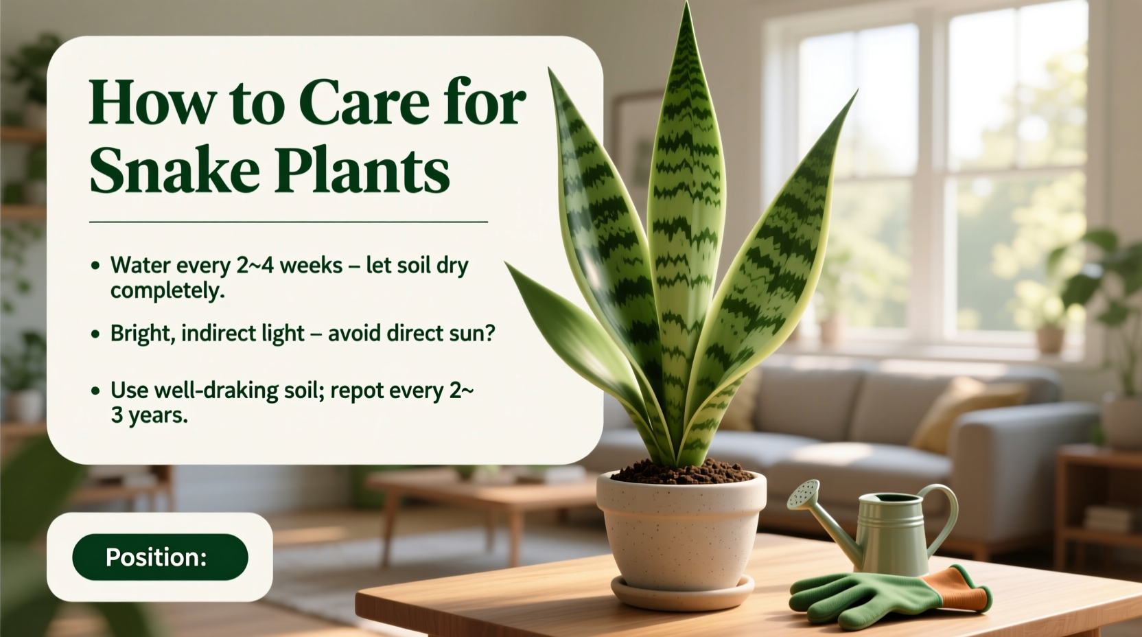 5 Snake Plant Care Tips for Beginners | TheHomeSprouts
