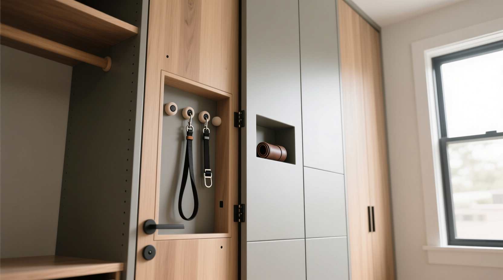 closet organization tips hide pet leashes safely